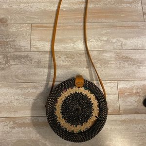 Amerii round rattan crossbody